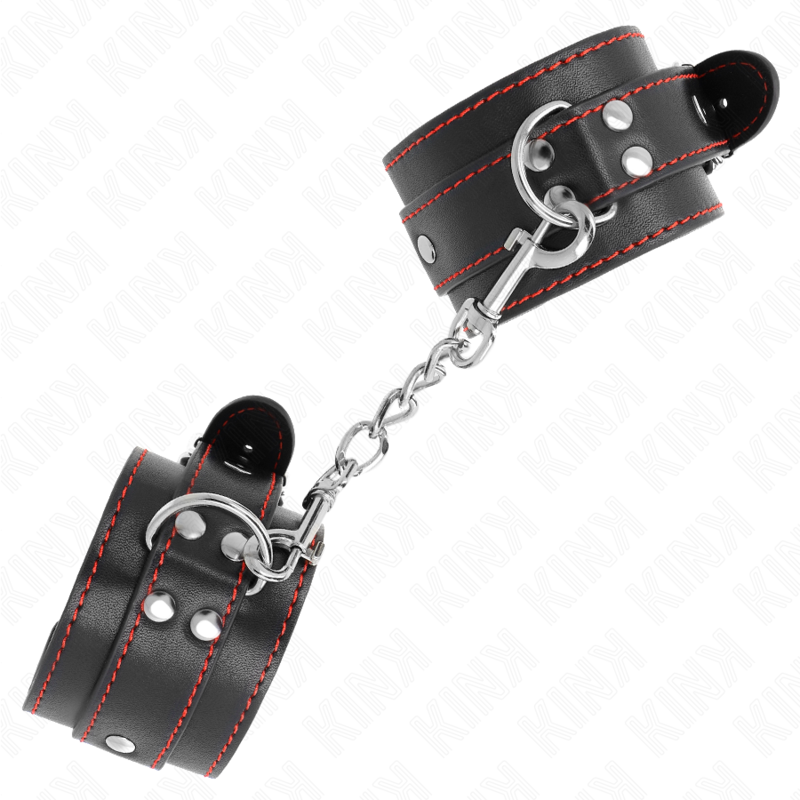 Kink - Resistenza Da Polso Nera Con Fodera Rossa Regolabile 20-28 Cm X 55 Cm - KINK WRIST RESTRAINT - Manette e Polsini | erosidea.com