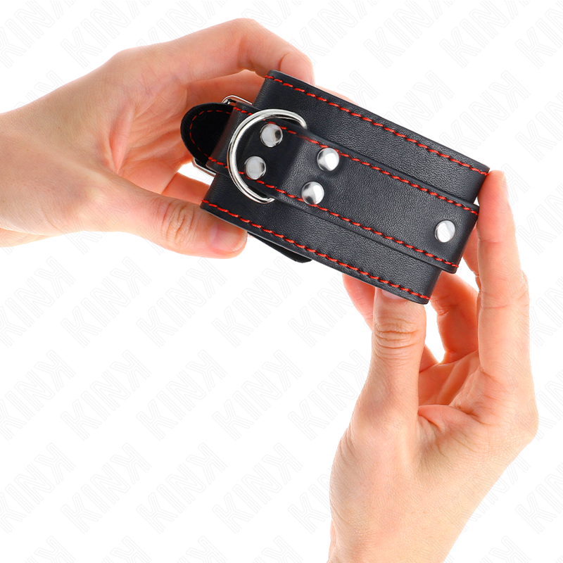 Kink - Resistenza Da Polso Nera Con Fodera Rossa Regolabile 20-28 Cm X 55 Cm - KINK WRIST RESTRAINT - Manette e Polsini | erosidea.com