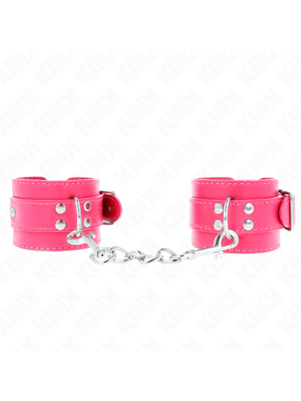 Kink - Tenuta Da Polso Rosa Lampone Con Fodera Rosa Lampone Regolabile 20-28 Cm X 55 Cm - KINK WRIST RESTRAINT - Manette e Polsini | erosidea.com