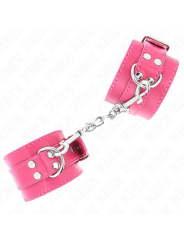 Kink - Tenuta Da Polso Rosa Lampone Con Fodera Rosa Lampone Regolabile 20-28 Cm X 55 Cm - KINK WRIST RESTRAINT - Manette e Polsini | erosidea.com