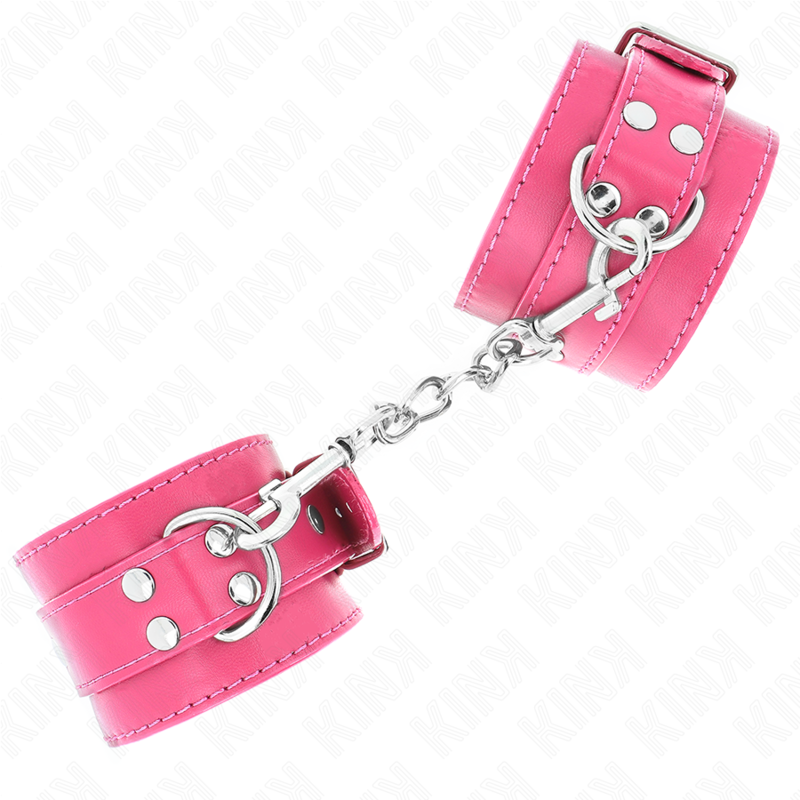Kink - Tenuta Da Polso Rosa Lampone Con Fodera Rosa Lampone Regolabile 20-28 Cm X 55 Cm - KINK WRIST RESTRAINT - Manette e Polsini | erosidea.com