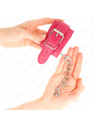 Kink - Tenuta Da Polso Rosa Lampone Con Fodera Rosa Lampone Regolabile 20-28 Cm X 55 Cm - KINK WRIST RESTRAINT - Manette e Polsini | erosidea.com