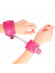 Kink - Tenuta Da Polso Rosa Lampone Con Fodera Rosa Lampone Regolabile 20-28 Cm X 55 Cm - KINK WRIST RESTRAINT - Manette e Polsini | erosidea.com