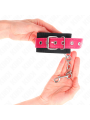 Kink - Resistenza Da Polso In Nylon Nero Con Cintura In Similpelle Rosa Lampone Regolabile 19-29 Cm X 51 Cm - KINK WRIST RESTRAINT - Manette e Polsini | erosidea.com