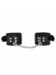 Kink - Resistenza Da Polso In Nylon Nero Con Cintura In Pelle Nera Regolabile 19-29 Cm X 51 Cm - KINK WRIST RESTRAINT - Manette e Polsini | erosidea.com