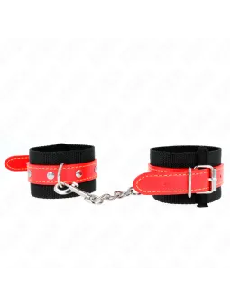 Kink Polsini Foderati In Pelliccia Rosso Regolabili - KINK WRIST RESTRAINT - Manette e Polsini | erosidea.com