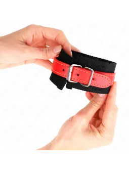 Kink Polsini Foderati In Pelliccia Rosso Regolabili - KINK WRIST RESTRAINT - Manette e Polsini | erosidea.com