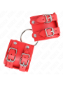 Kink - Polso Fisso Con Anello E Borchie Regolabile Rosso 17-22 Cm X 65 Cm - KINK WRIST RESTRAINT - Manette e Polsini | erosidea.com