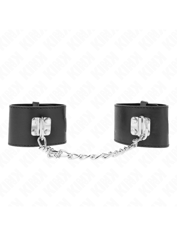 Kink - Polso Fisso Con Catena 30 Cm E Chiusura Lucchetto Nero Regolabile 16-23 Cm X 55 Cm - KINK WRIST RESTRAINT - Manette e Polsini | erosidea.com