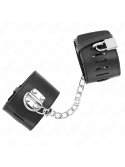 Kink - Tenuta Da Polso In Nylon Con Gancio E Loop Nero-Blu Regolabile 18-32 Cm X 5 Cm - KINK WRIST RESTRAINT - Manette e Polsini | erosidea.com