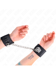Kink - Polso Fisso Con Catena 30 Cm E Chiusura Lucchetto Nero Regolabile 16-23 Cm X 55 Cm - KINK WRIST RESTRAINT - Manette e Polsini | erosidea.com
