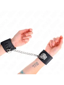 Kink - Tenuta Da Polso In Nylon Con Gancio E Loop Nero-Blu Regolabile 18-32 Cm X 5 Cm - KINK WRIST RESTRAINT - Manette e Polsini | erosidea.com