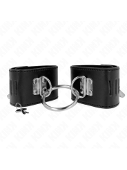 Kink - Polso Fisso Con Chiusura Ad Anello E Lucchetto Nero Regolabile 16-23 Cm X 55 Cm - KINK WRIST RESTRAINT - Manette e Polsini | erosidea.com