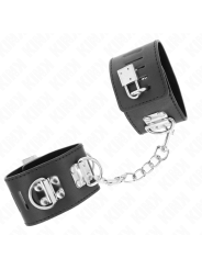 Kink - Resistenza Da Polso Multiposizione Con Chiusura A Lucchetto Nera Regolabile 16-23 Cm X 55 Cm - KINK WRIST RESTRAINT - Manette e Polsini | erosidea.com