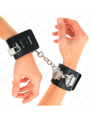 Kink - Resistenza Da Polso Multiposizione Con Chiusura A Lucchetto Nera Regolabile 16-23 Cm X 55 Cm - KINK WRIST RESTRAINT - Manette e Polsini | erosidea.com
