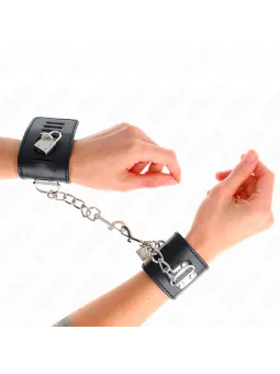 Kink - Tenuta Da Polso In Nylon Hook&Loop Nera Modello 1 Ajdustable 25-35 Cm X 6 Cm - KINK WRIST RESTRAINT - Manette e Polsini | erosidea.com