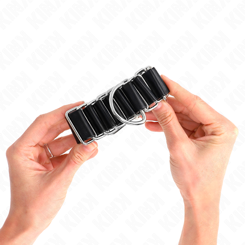 Kink - Tenuta Da Polso Sottile A Cerniera Nera Regolabile 16-22 Cm X 35 Cm - KINK WRIST RESTRAINT - Manette e Polsini | erosidea.com