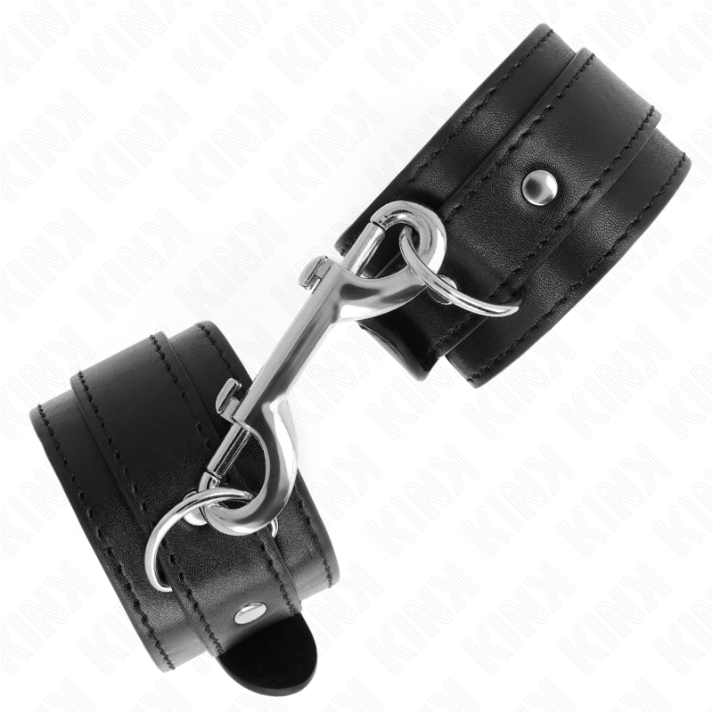Kink - Potenziale Da Polso Fila Di Rivetti Singola Nera Regolabile 17-28 Cm X 5 Cm - KINK WRIST RESTRAINT - Manette e Polsini | erosidea.com