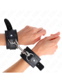 Kink - Potenziale Da Polso Fila Di Rivetti Singola Nera Regolabile 17-28 Cm X 5 Cm - KINK WRIST RESTRAINT - Manette e Polsini | erosidea.com