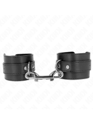 Kink - Tenuta Da Polso-Fila Di Rivetti Singola E Fibbia Grande Nera Regolabile 17-28 Cm X 5 Cm - KINK WRIST RESTRAINT - Manette e Polsini | erosidea.com