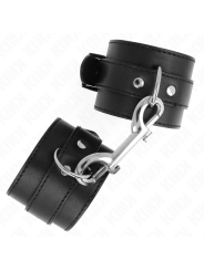 Kink - Tenuta Da Polso-Fila Di Rivetti Singola E Fibbia Grande Nera Regolabile 17-28 Cm X 5 Cm - KINK WRIST RESTRAINT - Manette e Polsini | erosidea.com