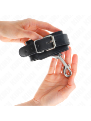 Kink - Tenuta Da Polso-Fila Di Rivetti Singola E Fibbia Grande Nera Regolabile 17-28 Cm X 5 Cm - KINK WRIST RESTRAINT - Manette e Polsini | erosidea.com