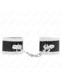 Kink - Polso Nero Con Pizzo Decorato Bianco Regolabile 20-23 Cm X 55 Cm - KINK WRIST RESTRAINT - Manette e Polsini | erosidea.com