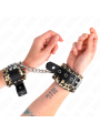 Kink - Poggiapolso In Vera Pelle Leopardata Regolabile 18-29 Cm X 55 Cm - KINK WRIST RESTRAINT - Manette e Polsini | erosidea.com