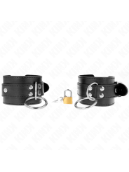 Kink - Fermapolso Con Bloccaggio O-Ring Nero Regolabile 20-28 Cm X 55 Cm - KINK WRIST RESTRAINT - Manette e Polsini | erosidea.com