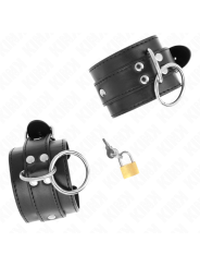 Kink - Fermapolso Con Bloccaggio O-Ring Nero Regolabile 20-28 Cm X 55 Cm - KINK WRIST RESTRAINT - Manette e Polsini | erosidea.com