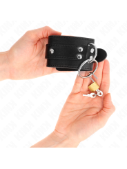 Kink - Fermapolso Con Bloccaggio O-Ring Nero Regolabile 20-28 Cm X 55 Cm - KINK WRIST RESTRAINT - Manette e Polsini | erosidea.com