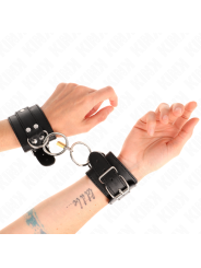 Kink - Fermapolso Con Bloccaggio O-Ring Nero Regolabile 20-28 Cm X 55 Cm - KINK WRIST RESTRAINT - Manette e Polsini | erosidea.com