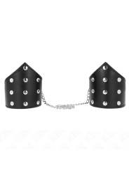 Kink - Bracciali Stile Punto Nero Con Catena Regolabile 17-23 Cm X 85 Cm - KINK WRIST RESTRAINT - Bondage | erosidea.com