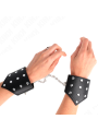 Kink - Bracciali Stile Punto Nero Con Catena Regolabile 17-23 Cm X 85 Cm - KINK WRIST RESTRAINT - Bondage | erosidea.com
