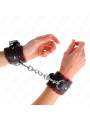 Kink - Poggipolsi Imbottiti In Pelliccia Rosso/Nero Regolabile 17-29 Cm X 6 Cm - KINK WRIST RESTRAINT - Manette e Polsini | erosidea.com