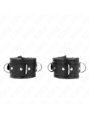 Kink - Resistenza Da Polso Pesante Con Fodera In Pelliccia Nera Regolabile 20-30 Cm X 6 Cm - KINK WRIST RESTRAINT - Manette e Polsini | erosidea.com