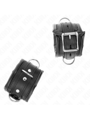 Kink - Resistenza Da Polso Pesante Con Fodera In Pelliccia Nera Regolabile 20-30 Cm X 6 Cm - KINK WRIST RESTRAINT - Manette e Polsini | erosidea.com