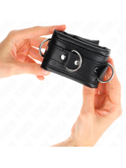 Kink - Resistenza Da Polso Pesante Con Fodera In Pelliccia Nera Regolabile 20-30 Cm X 6 Cm - KINK WRIST RESTRAINT - Manette e Polsini | erosidea.com