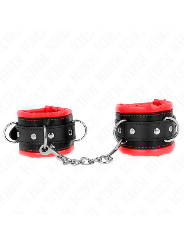 Kink - Resistenza Da Polso Pesante Con Fodera In Pelliccia Rossa Regolabile 20-30 Cm X 6 Cm - KINK WRIST RESTRAINT - Manette e Polsini | erosidea.com