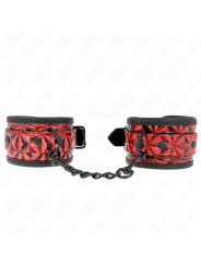 Kink - Resistenza Da Polso Con Motivo A Diamanti Rosso Scuro Regolabile 17-26 Cm X 55 Cm - KINK WRIST RESTRAINT - Manette e Polsini | erosidea.com