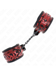 Kink - Resistenza Da Polso Con Motivo A Diamanti Rosso Scuro Regolabile 17-26 Cm X 55 Cm - KINK WRIST RESTRAINT - Manette e Polsini | erosidea.com