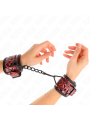 Kink - Resistenza Da Polso Con Motivo A Diamanti Rosso Scuro Regolabile 17-26 Cm X 55 Cm - KINK WRIST RESTRAINT - Manette e Polsini | erosidea.com
