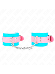 Kink - Graziosi Poggipolsi Blu/Rosa Regolabili 16-28 Cm X 5 Cm - KINK WRIST RESTRAINT - Manette e Polsini | erosidea.com