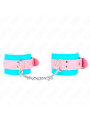 Kink - Graziosi Poggipolsi Blu/Rosa Regolabili 16-28 Cm X 5 Cm - KINK WRIST RESTRAINT - Manette e Polsini | erosidea.com