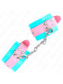 Kink - Graziosi Poggipolsi Blu/Rosa Regolabili 16-28 Cm X 5 Cm - KINK WRIST RESTRAINT - Manette e Polsini | erosidea.com