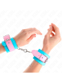 Kink - Graziosi Poggipolsi Blu/Rosa Regolabili 16-28 Cm X 5 Cm - KINK WRIST RESTRAINT - Manette e Polsini | erosidea.com