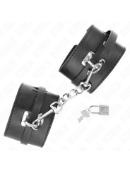 Kink - Resistenza Da Polso Deluxe Con Bloccaggio Nero Regolabile 145-21 Cm X 6 Cm - KINK WRIST RESTRAINT - Manette e Polsini | erosidea.com