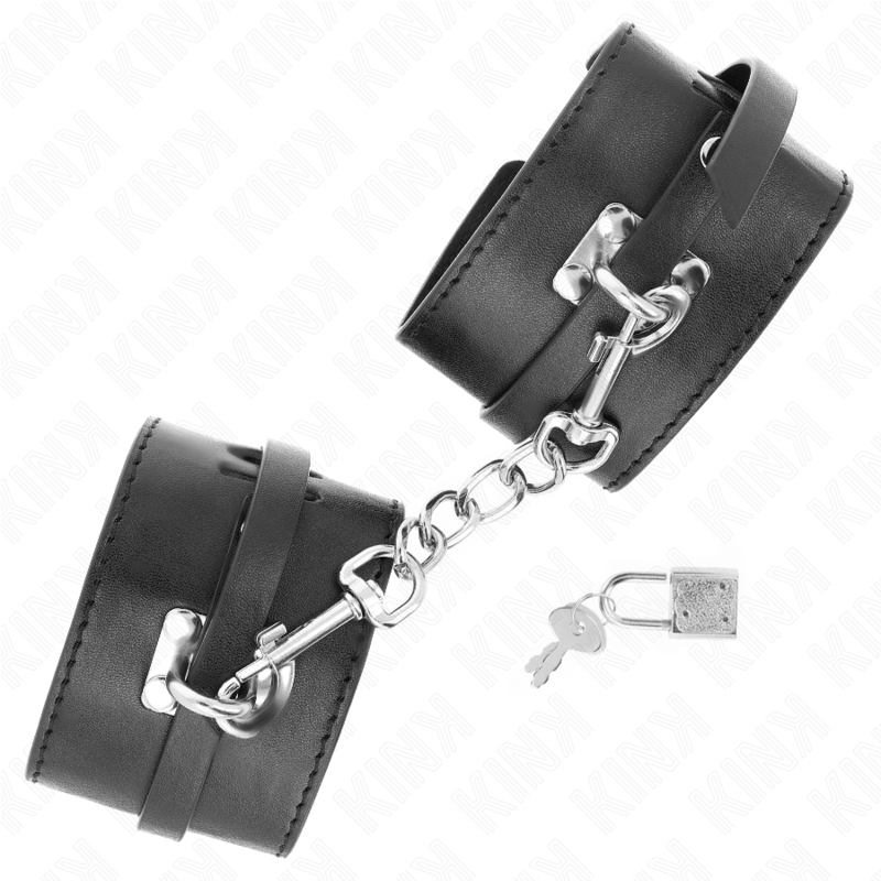 Kink - Resistenza Da Polso Deluxe Con Bloccaggio Nero Regolabile 145-21 Cm X 6 Cm - KINK WRIST RESTRAINT - Manette e Polsini | erosidea.com