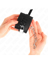 Kink - Resistenza Da Polso Deluxe Con Bloccaggio Nero Regolabile 145-21 Cm X 6 Cm - KINK WRIST RESTRAINT - Manette e Polsini | erosidea.com
