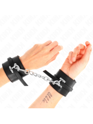 Kink - Resistenza Da Polso Deluxe Con Bloccaggio Nero Regolabile 145-21 Cm X 6 Cm - KINK WRIST RESTRAINT - Manette e Polsini | erosidea.com